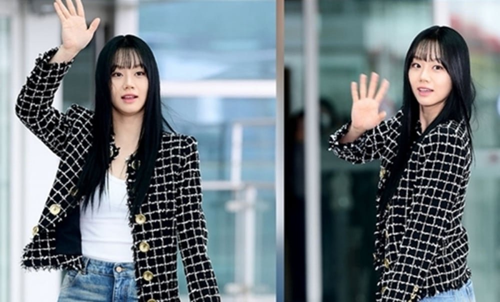 Hyeri turns Incheon Airport into a runway with timeless tweed look ahead of Paris Fashion Week